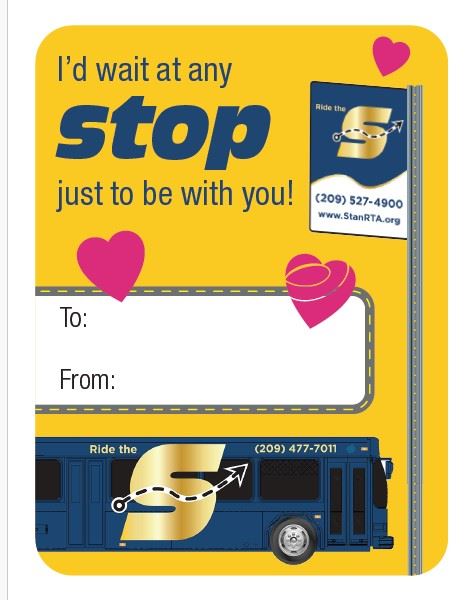 I'd wait at any stop just to be with you, to, from, images of hearts, Ride the S bus stop and bus