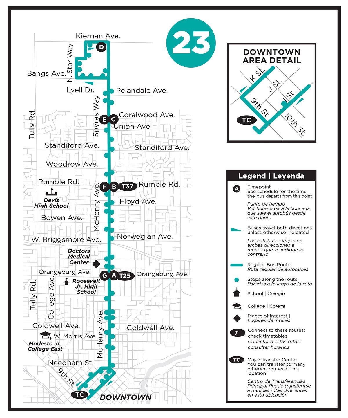 StanRTA - Route 23 Map - Sept 2025