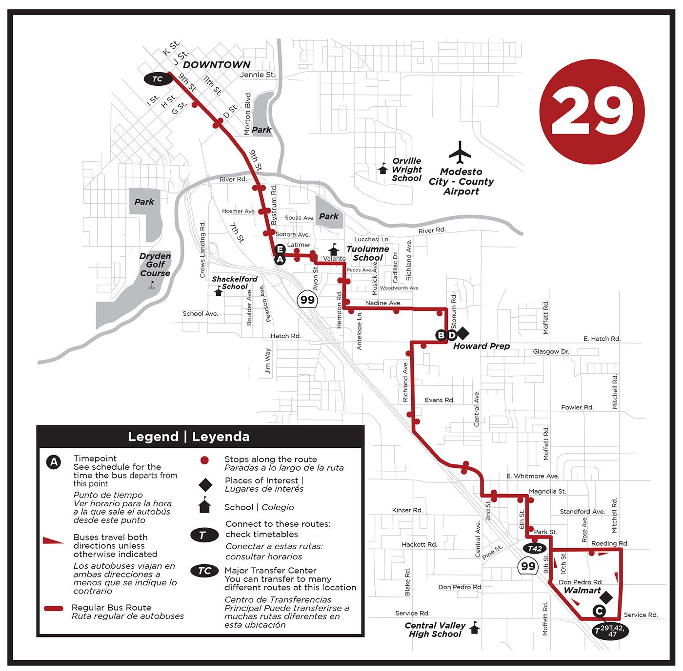 StanRTA - Route 29 Map - Sept 2025