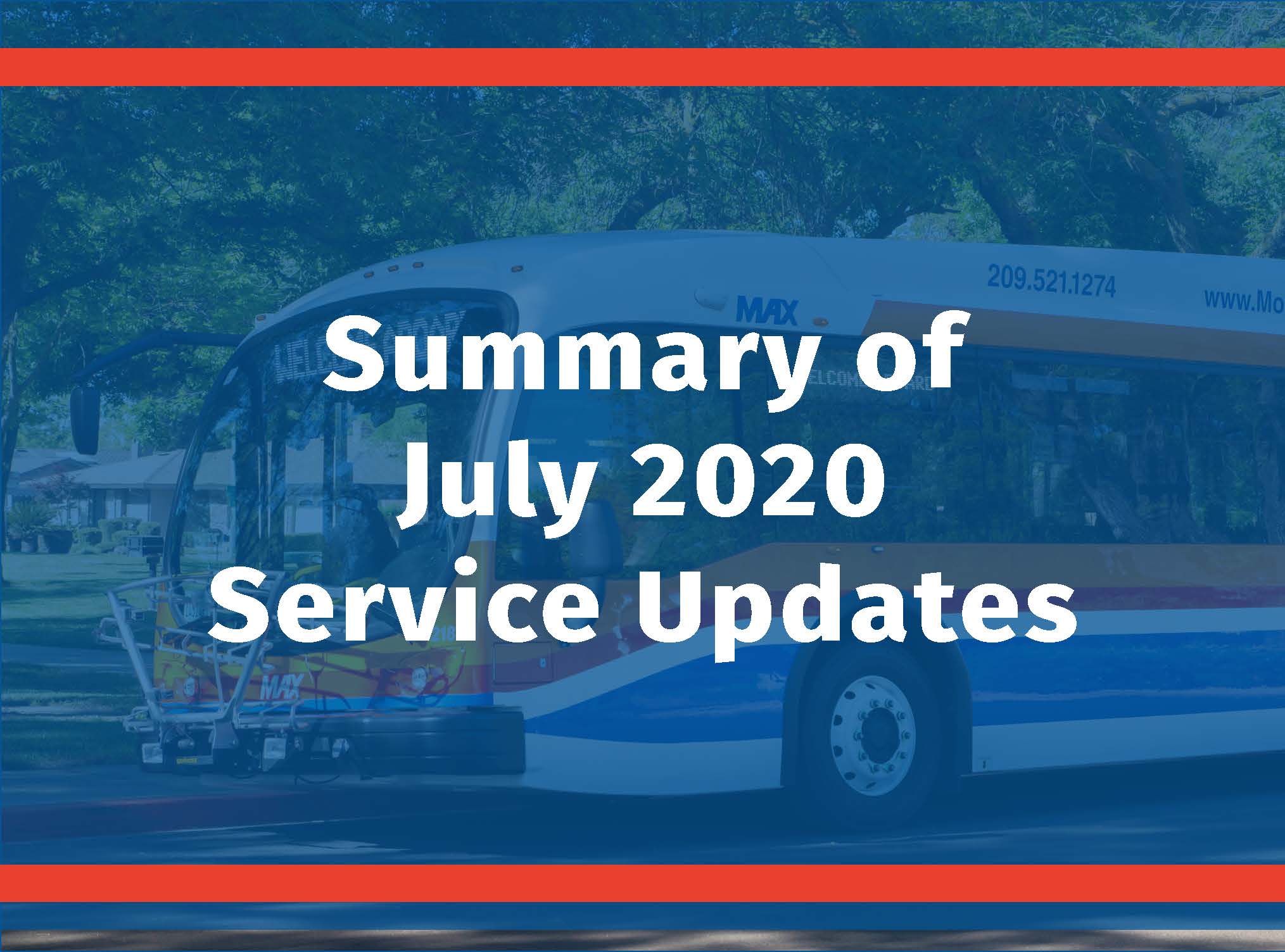 Summary of July 2020 Service Updates