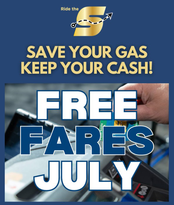 Free Rides All July - social media post